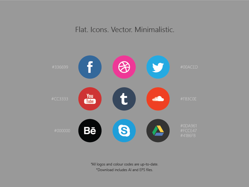 Free Social Media Icons Ai Eps By Roberts Ozolins On Dribbble