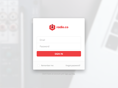 Login and Reset Password button email flat login password radio red reset password simple ui
