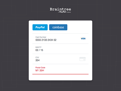 Sketch Freebie: Braintree Drop-In UI Form