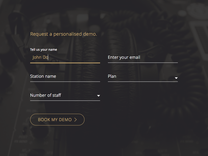 Request a personalised demo