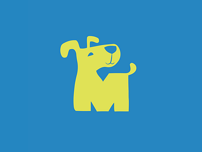 My Canine Connection - Logo animal blue concept dog flat happy relation trainer yellow