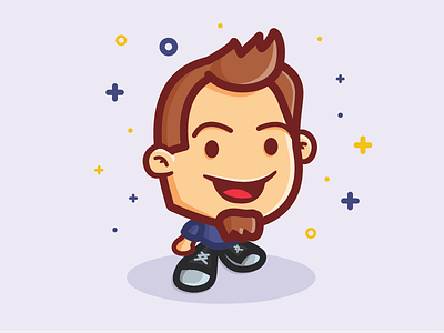 Sly cartoon character color designer flat design icon mbe self