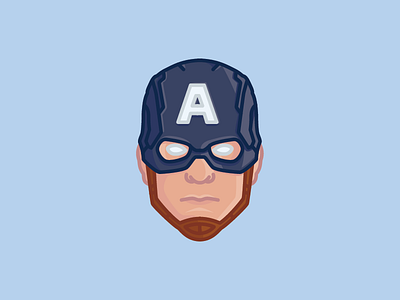 Captain America / Steve Rogers avengers captain america character civil war comic flat design icon marvel steve rogers superheros team cap team ironman