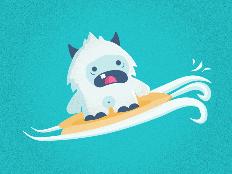 Surf Yeti is Stoked! - Yeti - Magnet