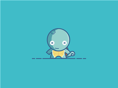 Squirtle Voodoo Doll - Pokemon blue doll illustration pokemon pokemon go squirtle vector voodoo water