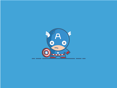 Captain America - Voodoo Doll - Marvel avengers blue cap captain america disney doll illustration marvel superhero team cap vector voodoo