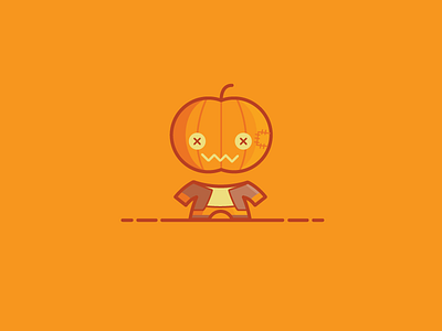 Headless Monster - Voodoo Doll Series - Classic Monsters cute fall flat halloween halloween 2016 icon illustration monster pumpkin vector