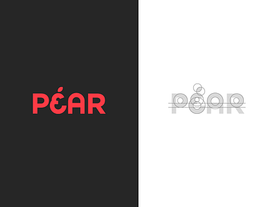 Pear - Logotype brand branding clean clever logo flat grid icon logo minimal minimalism pear red