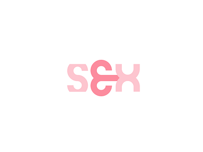 Sex brand branding clever clever logotype cute flat logo love minimal pink sex