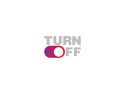 Turn Off awesome brand branding clean clever logo high five minimalist pink sans serif turn off vector