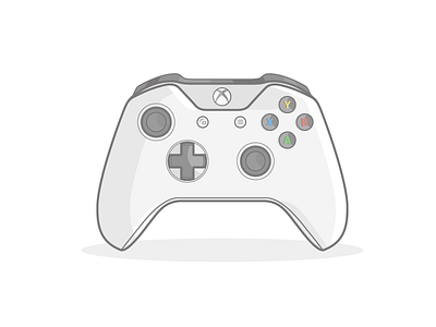 Xbox One Controller controller game gamer illustration line one play vector xbox