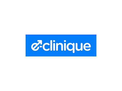 E-Clinique blue brand clever logo clinic erectile dysfunction icon logotype male man medical minimal pharmacy