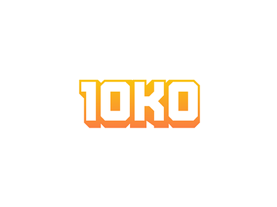 10KO brand dj event fun grid lettering logo logotype music orange party yellow