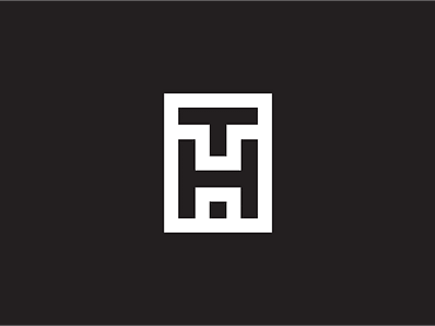 TH architect architecture black and white clever h house logo minimal real estate t th