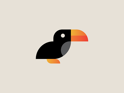 Toucan animal bird brand flat geometric golden ratio grid icon logo parrot toucan wing