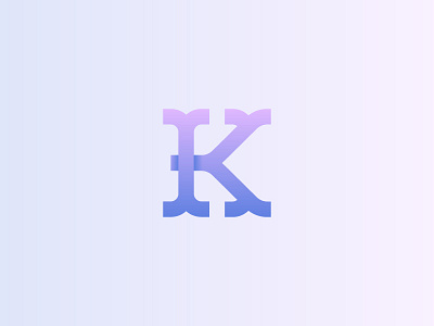 K - Redaction Monogram brand clever gradient icon k logo logotype mark minimal monogram purple redaction