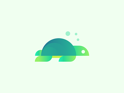 Turtle abstract animal brand flat geometric golden ratio green grid icon logo mark turtle