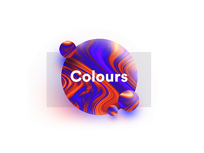 Colours <3 abstract blue colour digital art gradient marble orange paint poster