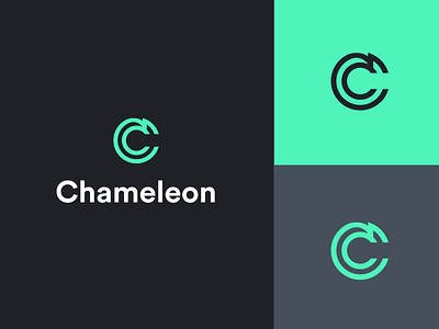 C for Chameleon brand branding chameleon glyph golden ratio green grid lizard logo mark symbol