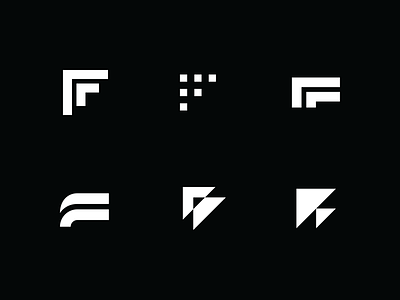 F Logo Exploration abstract black brand f logo mark minimal monogram vector white