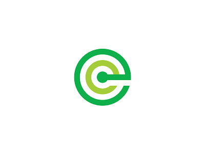 eflea logo abstract brand branding e find finder flat gps green logo mark minimal monogram pinpoint radar