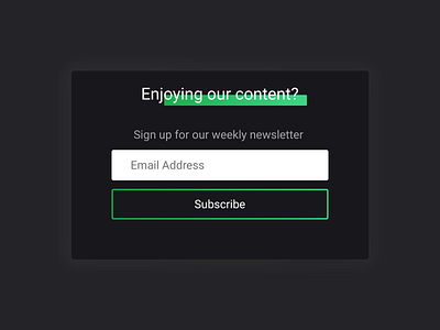 Newsletter Subscribe UI