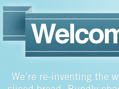 Welcome! blue bundly coming soon landing page