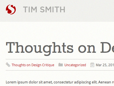 Thoughts on Design Critique personal site typography