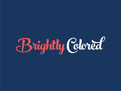 Brightly Colored blog logo script writing