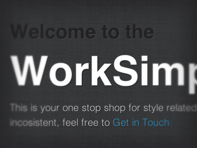 Welcome to the... ui design worksimple