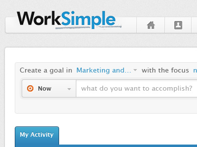 Create a goal ui design worksimple