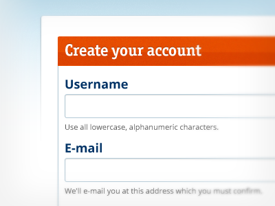 Create Your Account forms ui design