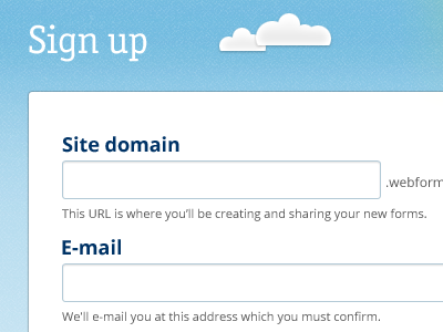 Webform Sign up illustrative sign up ui design