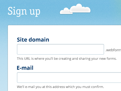 Webform Sign up