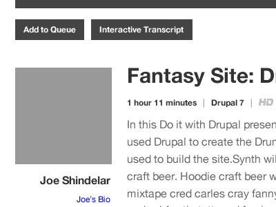 Fantasy Site drupalize.me