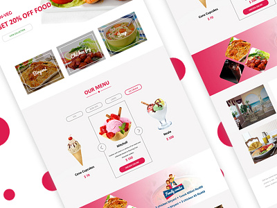 food Website page banner design branding design icon illustration logo responsive ux vector website concept