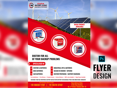 BATTERY CLINIC FLYER banner brochure design brochure template flyer design templatedesign