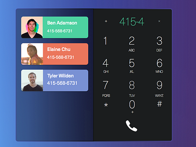 Day003 - Dial Pad 100days contacts dailyui iphone messenger ui