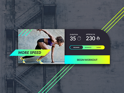 Day008 Fitness Card card fitness mobile ui