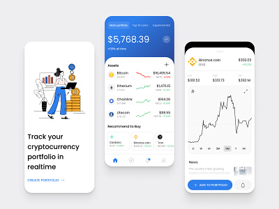 Cryptocurrency App Design