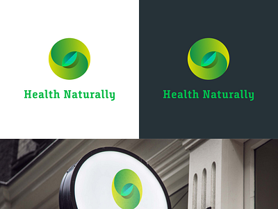 Health Naturally Logo branding design logo logo design vector