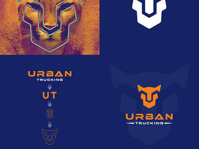 Urban Trucking Logo branding design flat logo logo design luxury monogram monogram logo simple vector