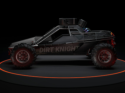 Dirt Knight 3d c4d car cinema 4d concept dark dirt knight modeling orange render