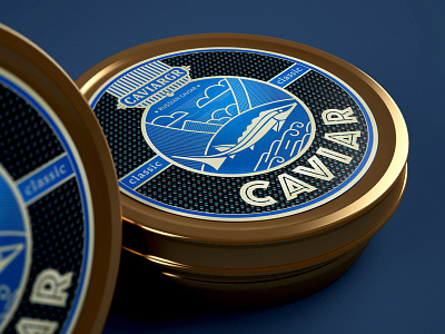 Caviar Rus 3d pack caviar logo logotype osetrus pack design render