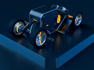 Baggy Tron Black 3d c4d cartoon cinema4d concept minimal tron