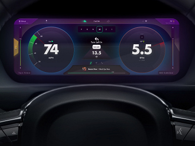 Concept Car UI automotive car cluster dash dashboard electric hmi speed ui uiux vehicle visual visual design visualization