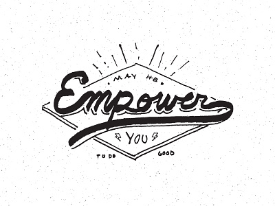 Empower hand drawn lettering sketch