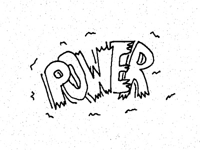 Power doodle handlettering sketch type