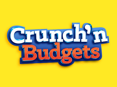 Crunch'n Budgets bevel illustrator mark photoshop type