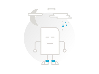 Mr.Paper Snoozzzzzing app icon illustration ui